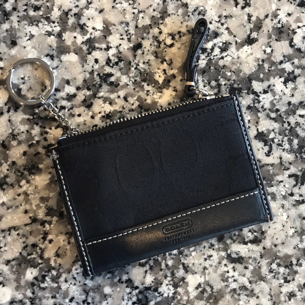 Coach signature card case